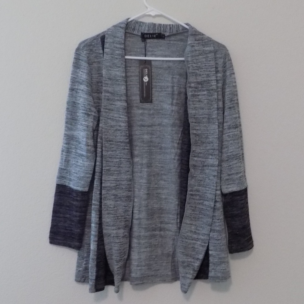 NWT Delie Men's Color Block Preppy Cardigan